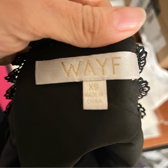 Lulu's Wayf Black Mini Valentine’s Date night Dress with Pink Floral Pattern - Picture 10 of 10